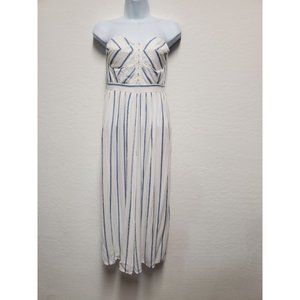 American Eagle Halter White Stripes Jumpsuit Romper Women's Medium